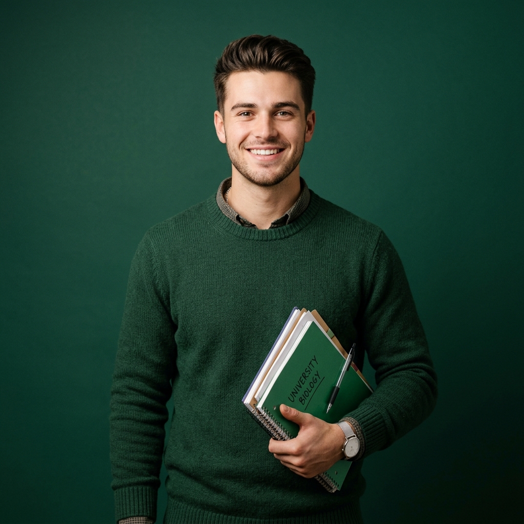 Student with books